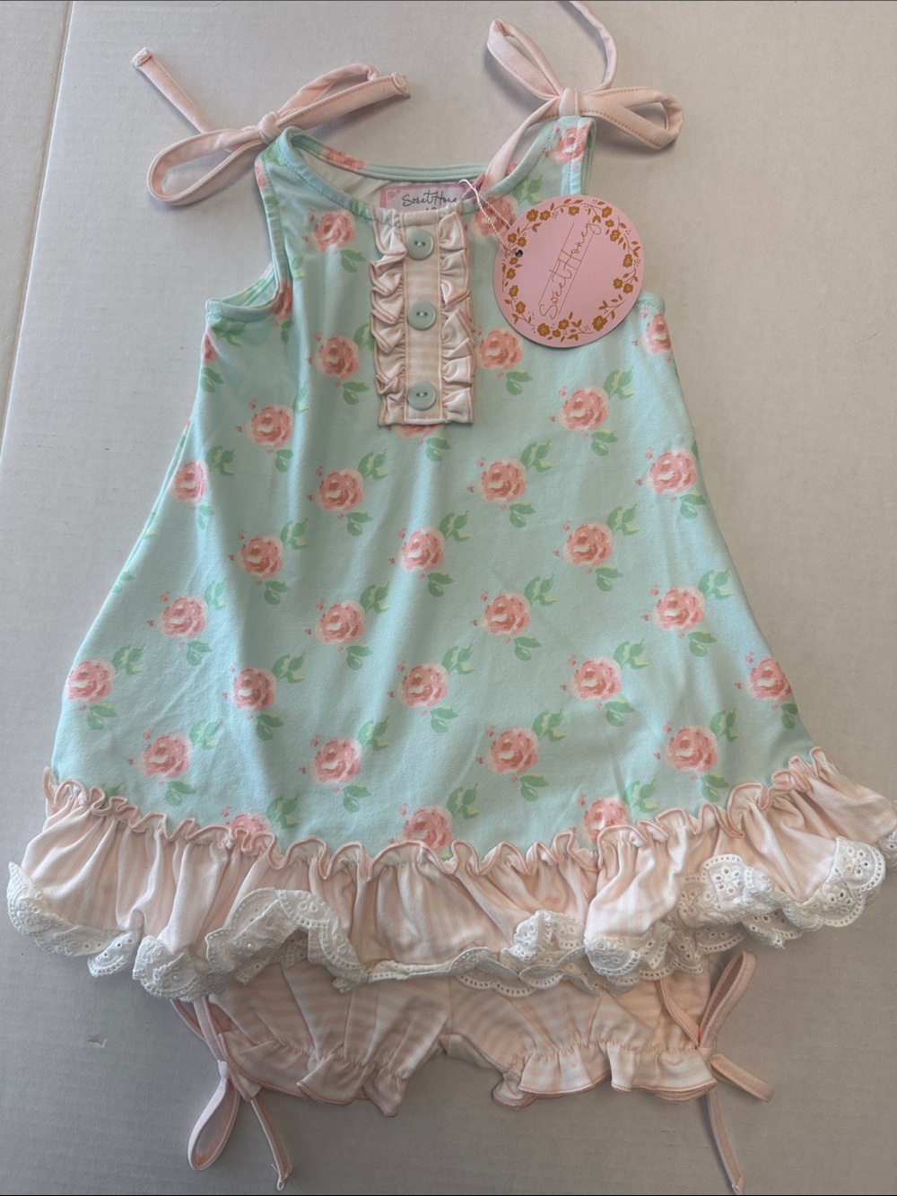 Sweethoney Dress & Ruffle Bloomers 12m NEW